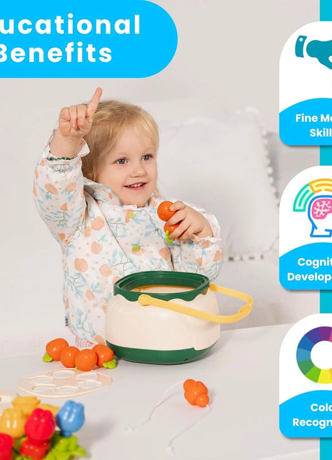 Giocattoli Montessori 5 in 1 per 1+ - Giocattolo educativo per smistamento e impilare per i più piccoli, regalo di compleanno, giocattoli per l'apprendimento e le abilità motorie fini - riparo82