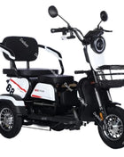 Adult Electric Tricycle Mini Passenger 3 Wheel Electric Scooter 3 Seats For Women Family 600W Powerful Senior Mobility Scooter