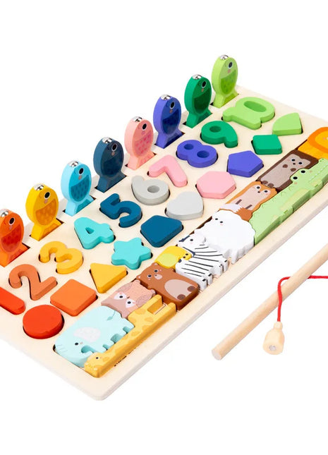 Giocattoli in legno Montessori per bambini occupato a forma di tavola e numero abbinati a giocattoli educativi di forma digitale per regali per bambini - riparo82