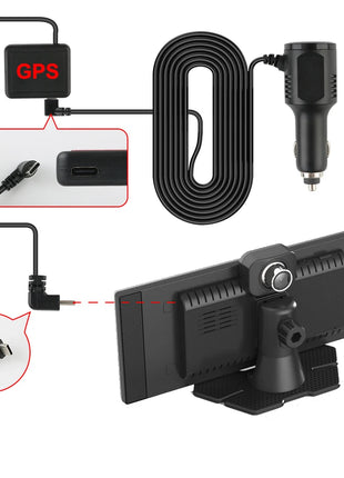 11.26 Inch 4K DVR Wireless CarPlay & Android Auto Dash Cam Bluetooth Audio GPS Navigation Dashboard Dual Lens Video Recorder - Riparo82