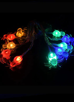 1.5M 10LED Halloween LED Light String Horror Eyeballs Pumpkin Spider Bat Skull Lamp Trick Or Treat Happy Halloween Party Decor - Riparo82