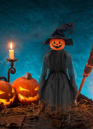 Halloween Outdoor Decoration Illuminated Holding Hands Sound Control Witch Witch for Outdoor Patio Lawn Garden Party Scary Decor - Riparo82