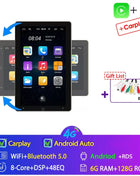 4G+64G Android 14 Car Stereo Video Multimidia Radio Player 10.1 Inch Universal Autoradio GPS Electric Rotatable Touch Screen - Riparo82