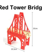 Tutti i tipi di binari del treno in legno Accessori Binari ferroviari in legno di faggio Ponte in legno Tunnel adatto per binari in legno Giocattoli per bambini - riparo82