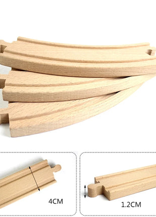 NUOVO Set di binari in legno Pacchetto di espansione per binari in legno di faggio Set di binari ferroviari adatti per tutte le marche Treni Giocattoli per regali per bambini