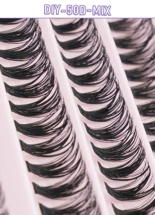 10D/20D/30D Fake Eyelashes Extensions Kit Lash Bond and Seal False Eyelashes Makeup Set DIY Long Lashes Clusters Make up Tool - Riparo82