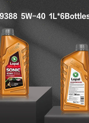 Lopal SONIC 9388 5W-40 C3 SP 1L * 6 Bottiglie Olio Motore Auto Protezione Avanzata 6L Lubrificante Olio Motore Sintetico Completo per Auto