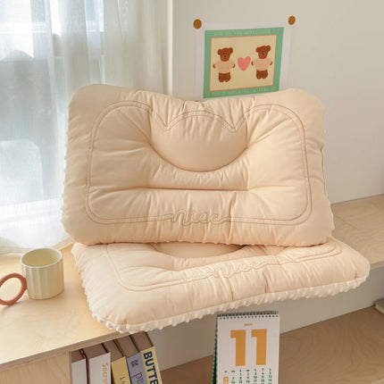 Comfortable Low Pillows for Parent and Child, Pure Cotton and Bean Velvet, Kids Adult Sleeping Pillows, 30x50 cm, 40x60, 48x74cm