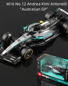 Bburago 1:43 2025 F1 Modello di auto in lega Formula Racing Die Cast Toy SF25 RB21 W16 MCL39 Red Bull Mercedes Ferrari McLaren