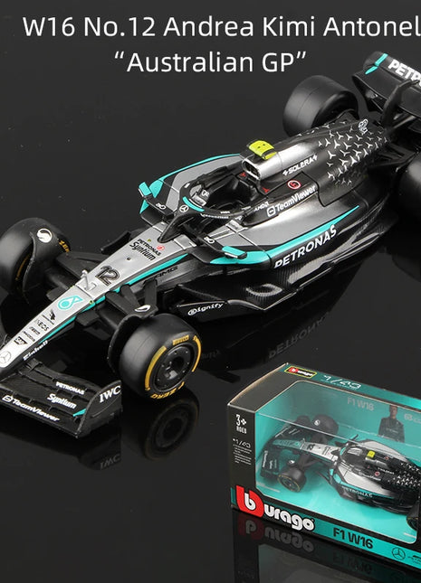 Bburago 1:43 2025 F1 Modello di auto in lega Formula Racing Die Cast Toy SF25 RB21 W16 MCL39 Red Bull Mercedes Ferrari McLaren