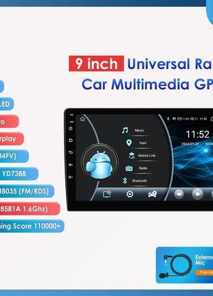 7"/9"/10" 2 Din Android12 Universal Car Multimedia Player For Hyundai Honda Nissan Toyota Kia Autoradio Unit WIFI GPS Car Audio