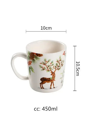 Squisita cena di Natale Piatti creativi Piatto da bistecca in ceramica Pasta sana sottosmalto Posate personalizzate Regalo Forniture da cucina - riparo82