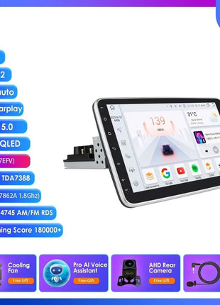 4G Universal 1 Din Car Multimedia Player 360 Rotatable Screen Autoradio Stereo Navi GPS WiFi Auto Radio Android Video Player Map