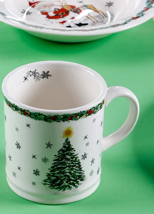 Creativo Natale Piatto in ceramica Stoviglie Ristorante di lusso Bistecca Piatti per pasta Casa Delizioso Piatto Piatto da zuppa Tazze squisite - riparo82