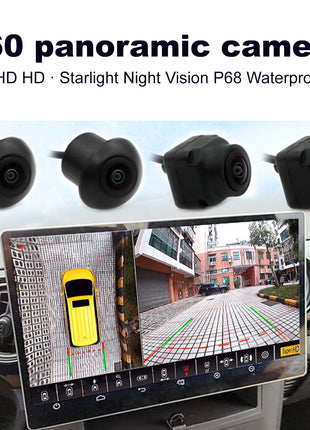 360 Car Camera Panoramic Surround View 1080P AHD Right+Left+Front+ Rear View Camera System for Android Auto Radio Night Vision - Riparo82