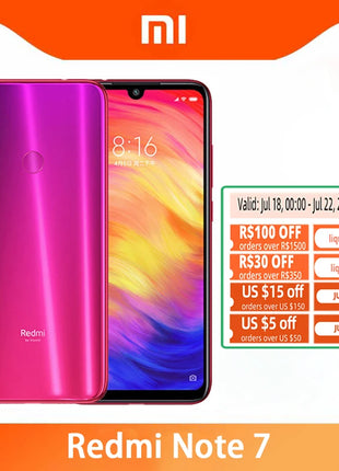 Originale Xiaomi Redmi Note 7 Smartphone 4G 64G/6G 64G Snapdragon 660AIE Android cellulare 48.0MP + 5.0MP fotocamera posteriore cellulare - riparo82