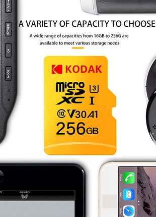 Scheda di memoria KODAK Micro SD Classe 10 128 GB 4K Cartao De Memoria ad alta velocità Memoria Flash TF Mecard C10