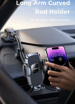 Dashboard Phone Holder for Car【360° Widest View】9in Flexible Long Arm, Universal Handsfree Auto Windshield Air Vent Phone Mount - Riparo82