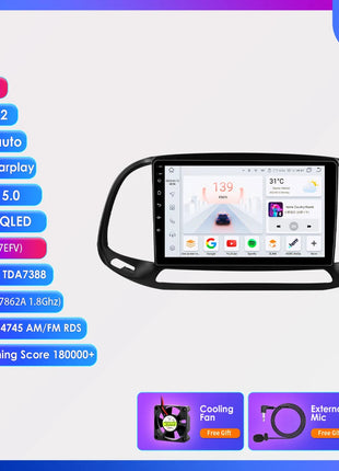 Hizpo AI Voice Autoradio Radio For Fiat Doblo 2015 - 2019 4G Car Multimedia GPS 2din Wireless CarPlay Android Auto Navigation BT