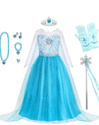 Disney Elsa Anna Abiti da principessa Ragazze vestono Bambini Cosplay Frozen Snow Queen Costumi Carnevale Festa di compleanno Abiti fotografici