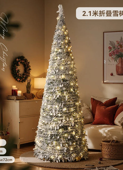 1.2M-2.1M Albero di Natale Artificiale Pieghevole Albero di Natale per la Casa Premium Denso Ornamenti natalizi Centro commerciale Decorazione di Visualizzazione