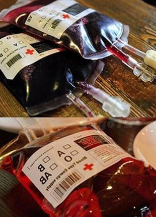 350ml reusable blood energy drink bag PVC material Halloween vampire bag props simulation blood bag Halloween party scary props - Riparo82