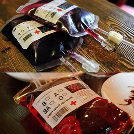 350ml reusable blood energy drink bag PVC material Halloween vampire bag props simulation blood bag Halloween party scary props