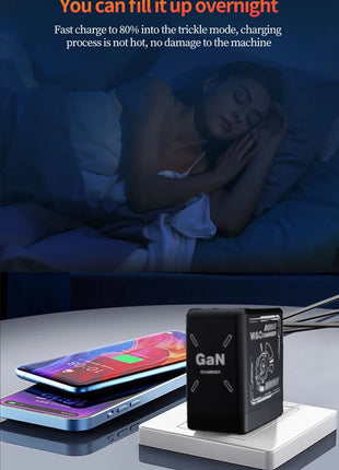 XIAOMI GaN Charger Compatible with 120W Fast Charger Retractable Type-C ligting Cable Portable Adapter For iPhone iPad Samsung - Riparo82