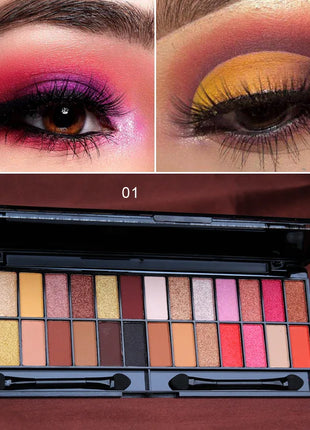 28 Colors Eyeshadow Palette Matte Glitter Shimmer Eyeshadows Eye Shine Waterproof Make-up for women Korean Cosmetics Products - Riparo82