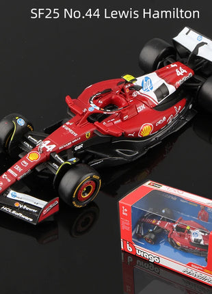 Bburago 1:43 2025 F1 Modello di auto in lega Formula Racing Die Cast Toy SF25 RB21 W16 MCL39 Red Bull Mercedes Ferrari McLaren