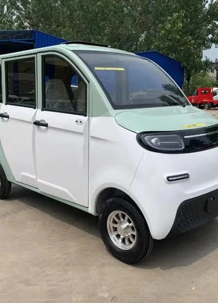 Factory Direct Sales Four-Wheel Electric Mini Car Leather Seats Single Drive Made China Cheap Electric Vehicle Lead Acid Battery - Riparo82