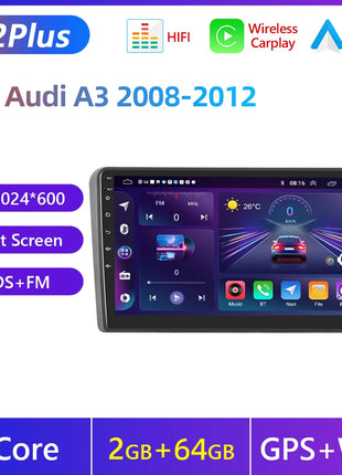 Podofo Android Carplay Car Radio For Audi A3 8P S3 RS3 Sportback 2003-2012 Android Auto 4G Multimedia Navigation autoradio DSP - Riparo82