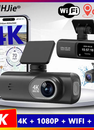 Dash Cam 4K UHD for Car Camera Front Rear Dual Lens With GPS WiFi 24h Parking Mode Night Vision Car DVR Video Registrator - Riparo82
