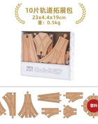 Set di binari ferroviari in legno Pacchetto di espansione Blocchi di costruzione fai-da-te Accessori Tracce adatte per binari in legno Giocattoli educativi per bambini