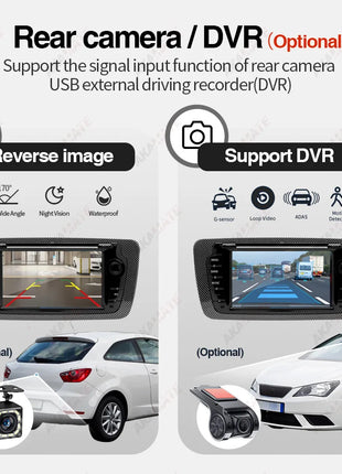 2 Din Car Radio for Seat Ibiza 2009-2013 Audio Multimedia Player CarPlay Android Auto GPS Bluetooth WIFI FM RDS Autoradio - Riparo82