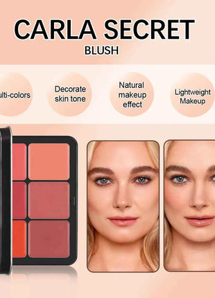 12-color blush palette Matte blush palette creamy