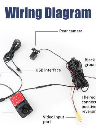Double Recording Front And Rear Camera Full HD 170° Wide Angle Dash Cam for Android Multimedia ADAS Car DVR USB TF Card 32G 64G - Riparo82