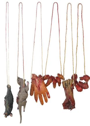 Halloween Horror Hanging Pendant Fake Dead Mouse Bat Broken Hand Feet Halloween Party Home Haunted House Scary Decoration Props - Riparo82