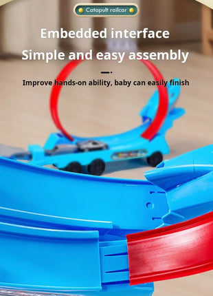 Dinosauro Pista Auto Scorrevole Ferrovia Giocattolo Squalo Binario Assemblato Fai da Te Bambini Giocano Veicoli Giocattoli Educativi per I Ragazzi Regalo - riparo82