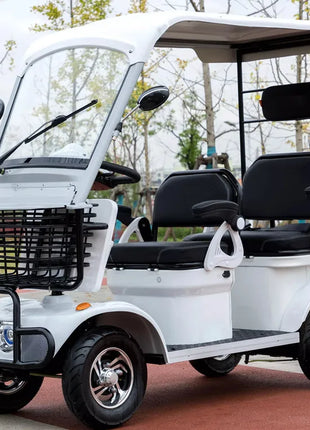 Mini Autobus Elettrico 2-4 Posti con Tetto - Scooter Turistico Doppia Fila - riparo82