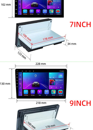 Android 11 Car Radio 1 din Stereo Autoradio Carplay Andriod Auto 32G  7"/9"/10" Universal WIFI GPS Car Audio Multimedia Player - Riparo82