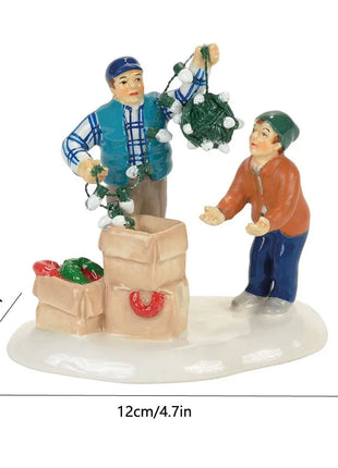 LED Musica natalizia Casa di popcorn Decorazione natalizia Scena Villaggio Statua rotante Decorazioni natalizie per la casa Decorazioni per il desktop Regalo di Natale per bambini