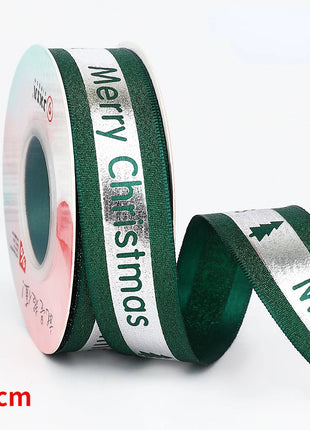 Nastro natalizio stampato da 5 metri Nastro natalizio in poliestere per design fatto a mano Decorazione natalizia Confezione regalo bouquet torta fai da te - riparo82