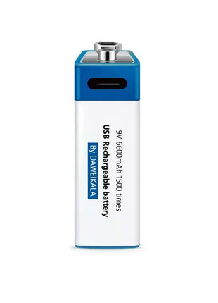 Nuova batteria ricaricabile veloce agli ioni di litio da 9 V 6600 mah Teyt-c Interfaccia USB batteria 9 V multimetro microfono al litio Giocattolo + cavo - riparo82