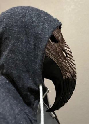 Gothic Black Death Plague Doctor Mask Halloween Party Cosplay Steampunk Bird Beak Mask Scary Costume Long Nose Crow Beak Masks - Riparo82