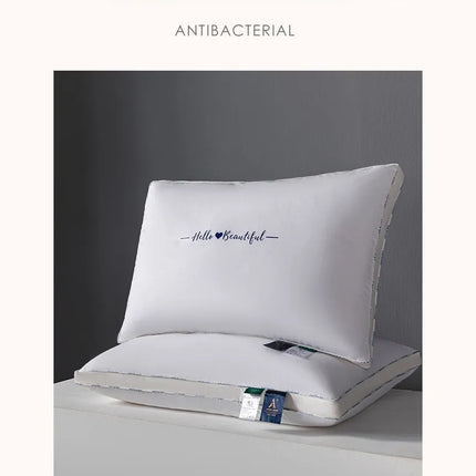 Sleeping Pillows for Bedroom Double Top Bed Stuffed Hotel Five-star Soft Orthopedic Pillow 48*74 Solid Color Extension Cushion