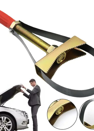 Strumento per la rimozione del filtro dell'olio Chiave per cinghia Strumento manuale Diametro regolabile Chiave per cinghia in acciaio Diametro automatico per auto moto