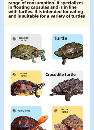 Yee Freeze-Dried Turtle Food - 6-in-1 Floating Pellets with Shrimp, Fish & Vegetables - for Aquatic & Semi-Aquatic Turtles - Riparo82