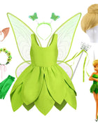 Costume Trilly Campanellino Carnevale 2026 - Abito Fata Verde Bambina