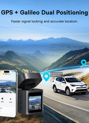 Baseus 3K Dash Cam VD1 Front and Rear Cam HD Built-in GPS Galileo Supercapacitor Car DVR Car Camera Recorder Support 24H Parking - Riparo82